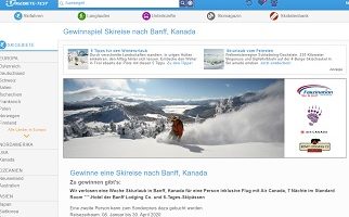 Kanada Ski Reise Gewinnspiel, Skigebiete-Test Gewinnspiel