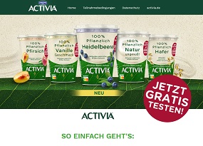 gratistesten.activia.de, Activia Aktion