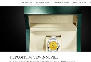Rolex Gewinnspiel, Depositum Gewinnspiel