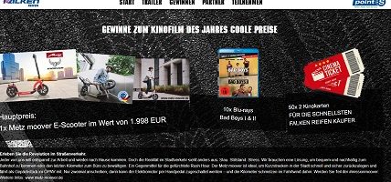 Metz E-Scooter Gewinnspiel, Falken Reifen Gewinnspiel