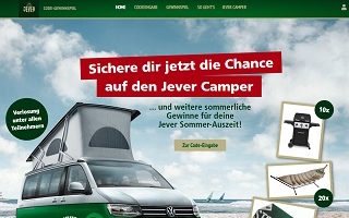 jever-sammelaktion.de, Jever Code eingeben, Jever Gewinnspiel