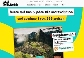 Peru Reise Gewinnspiel, Koawach Gewinnspiel