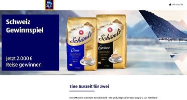 Schweiz Reise Gewinnspiel, Aldi Gewinnspiel, Aldi Süd Gewinnspiel