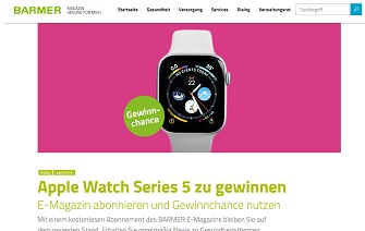 Apple Watch Gewinnspiel, Barmer Gewinnspiel