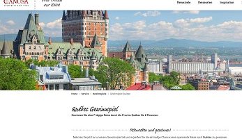 Kanada Reise Gewinnspiel, Canusa Gewinnspiel