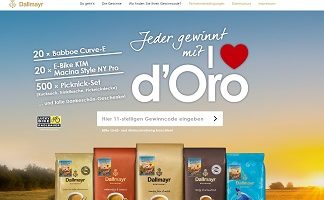 Dallmayr Code eingeben, dallmayr.com/ilovedoro, Dallmayr Gewinnspiel