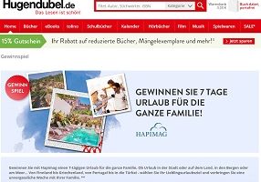 Hapimag Familienurlaub Gewinnspiel, Hugendubel Gewinnspiel