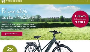 Fischer E-Bike Gewinnspiel, Yves Rocher Gewinnspiel