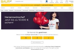 Baur 5000 Euro Gewinnspiel, Baur Gewinnspiel