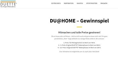 Luxus Kurzurlaub Gewinnspiel, TUI Reisegutschein Gewinnspiel, Duette Gewinnspiel