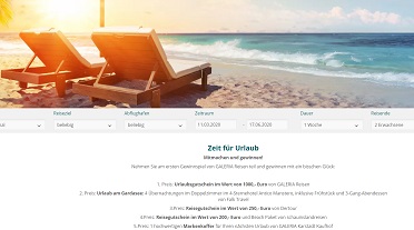 Galeria Reisen Gutschein, Galeria Reisen Gewinnspiel
