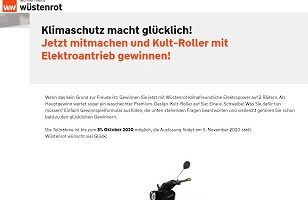 Schwalbe E-Roller Gewinnspiel, Wüstenrot Gewinnspiel