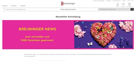 Breuninger Gutschein Gewinnspiel, Breuninger Gewinnspiel