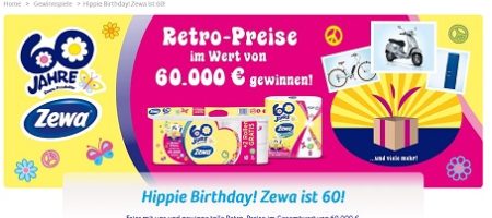 Zewa Code eingeben, Zewa Gewinnspiel