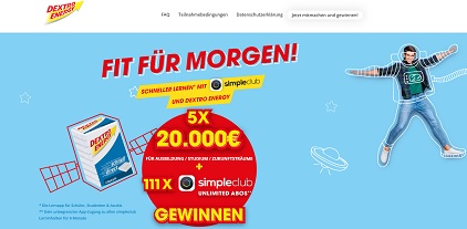 Dextro Energy Kassenbon hochladen, Dextro Energy Gewinnspiel