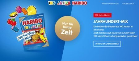 www.haribo.de/100Jahre, Haribo Gewinnspiel