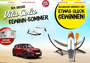vitacola-sommer.de, Vita Cola Code eingeben, Vita Cola Gewinnspiel