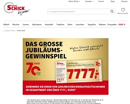 Wohn Schick Gutschein Gewinnspiel, Wohn Schick Gewinnspiel