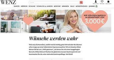 Wenz Bargeld Gewinnspiel, Wenz Gewinnspiel