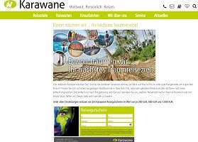 Karawane Reisegutschein Gewinnspiel, Karawane Gewinnspiel