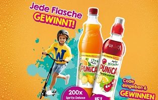 Punica Gewinn-Code Gewinnspiel, punica.de, Punica Code eingeben, Punica Gewinnspiel