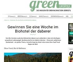 Kärnten Urlaub Gewinnspiel, Green Lifestyle Gewinnspiel, Green Lifestyle Gewinnspiel