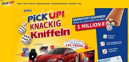 Pick Up Code eingeben, Pick Up Gewinnspiel