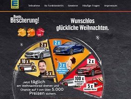 edeka.de/bescherung, Edeka Gewinnspiel