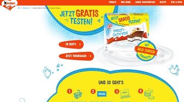 Milchschnitte Code eingeben, Milchschnitte Aktion