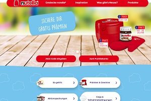 Nutella Code eingeben, Nutella Gewinnspiel