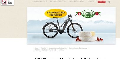 Flyer E-Bike Gewinnspiel, Schweizer Käse Gewinnspiel