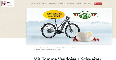 Flyer E-Bike Gewinnspiel, Schweizer Käse Gewinnspiel