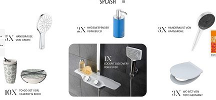 Kludi Dusch Cockpit Gewinnspiel, Splash Bad Gewinnspiel