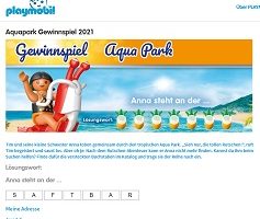 Playmobil Aquapark Gewinnspiel, Playmobil Gewinnspiel
