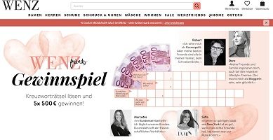 Wenz Bargeld Gewinnspiel, Wenz Gewinnspiel