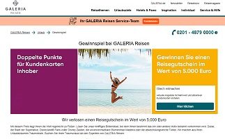 Galeria Reisen Gutschein Gewinnspiel, Galeria Reisen Gewinnspiel