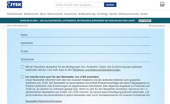 jysk.de/wir-sind-jetzt-jysk, JYSK Code eingeben, JYSK Gewinnspiel