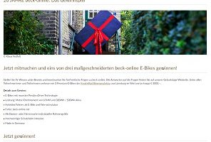 KreativRad E-Bike Gewinnspiel, beck-shop.de Gewinnspiel