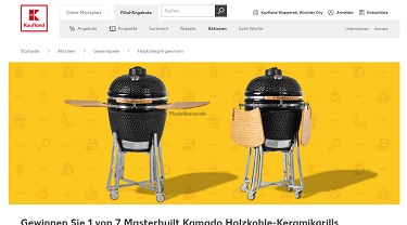 Holzkohle-Keramikgrill Gewinnspiel, Kaufland Gewinnspiel