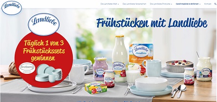 Landliebe Kassenbon Gewinnspiel, Landliebe Gewinnspiel