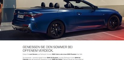 BMW Cabrio Gewinnspiel, BMW Gewinnspiel