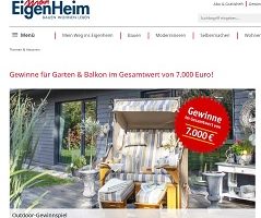 Balkon und Garten Gewinnspiel, MeinEigenheim Gewinnspiel