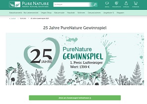Luftreiniger Gewinnspiel, Pure Nature Gewinnspiel