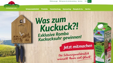 Kuckucksuhr Gewinnspiel, Schwarzwaldmilch Gewinnspiel