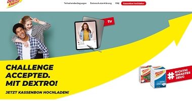 Dextro Energy Kassenbon hochladen, Dextro Energy Gewinnspiel