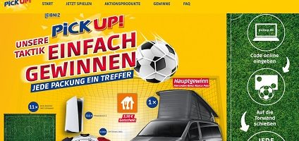 PickUp Code eingeben, PickUp Gewinnspiel