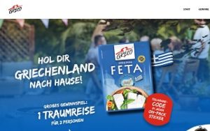 Greco Code eingeben, Greco Gewinnspiel