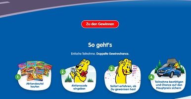 Haribo Code eingeben, Haribo Gewinnspiel