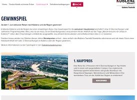 Koblenz Urlaub Gewinnspiel, Koblenz-Touristik Gewinnspiel