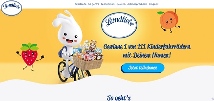 Landliebe Kassenbon hochladen, Landliebe Gewinnspiel
